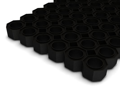 Super Strong z drenażem wypełnienie szczoteczkami co 2 oczko kolor brązowy