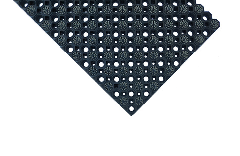 Super Strong z drenażem wypełnienie szczoteczkami co 2 oczko kolor szary