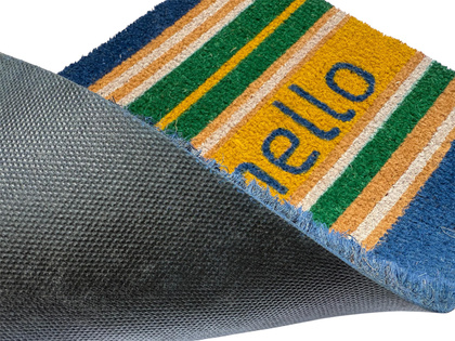 Maty kokosowe modułowe - hello żółte paski