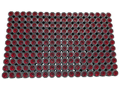 Super Strong z drenażem wypełnienie szczoteczkami w każdym oczku kolor czerwony