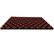 Super Strong z drenażem wypełnienie szczoteczkami co 2 oczko kolor pomarańczowy