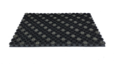 Super Strong z drenażem wypełnienie szczoteczkami co 3 oczko kolor szary