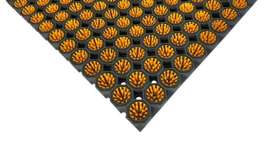 Super Strong z drenażem wypełnienie szczoteczkami w każdym oczku kolor żółty