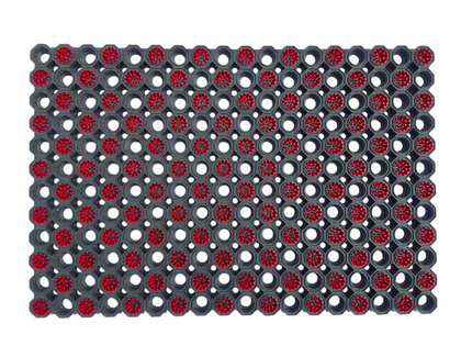 Super Strong z drenażem wypełnienie szczoteczkami co 2 oczko kolor czerwony